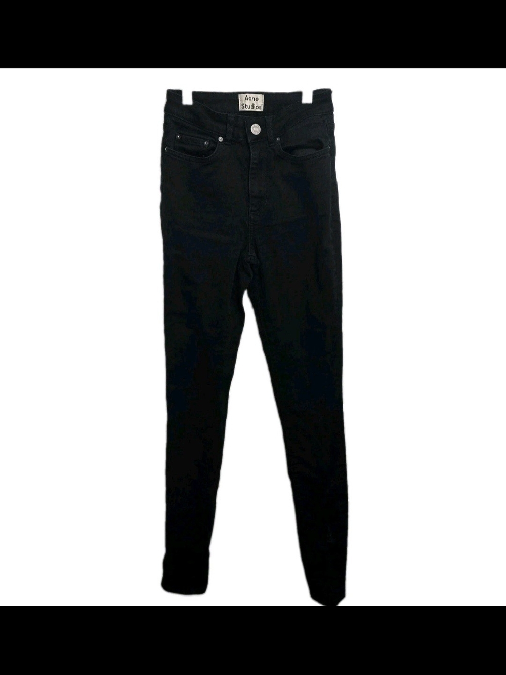 Acne Studios Pin Black Skinny Jeans Pants Women's Size 25/34